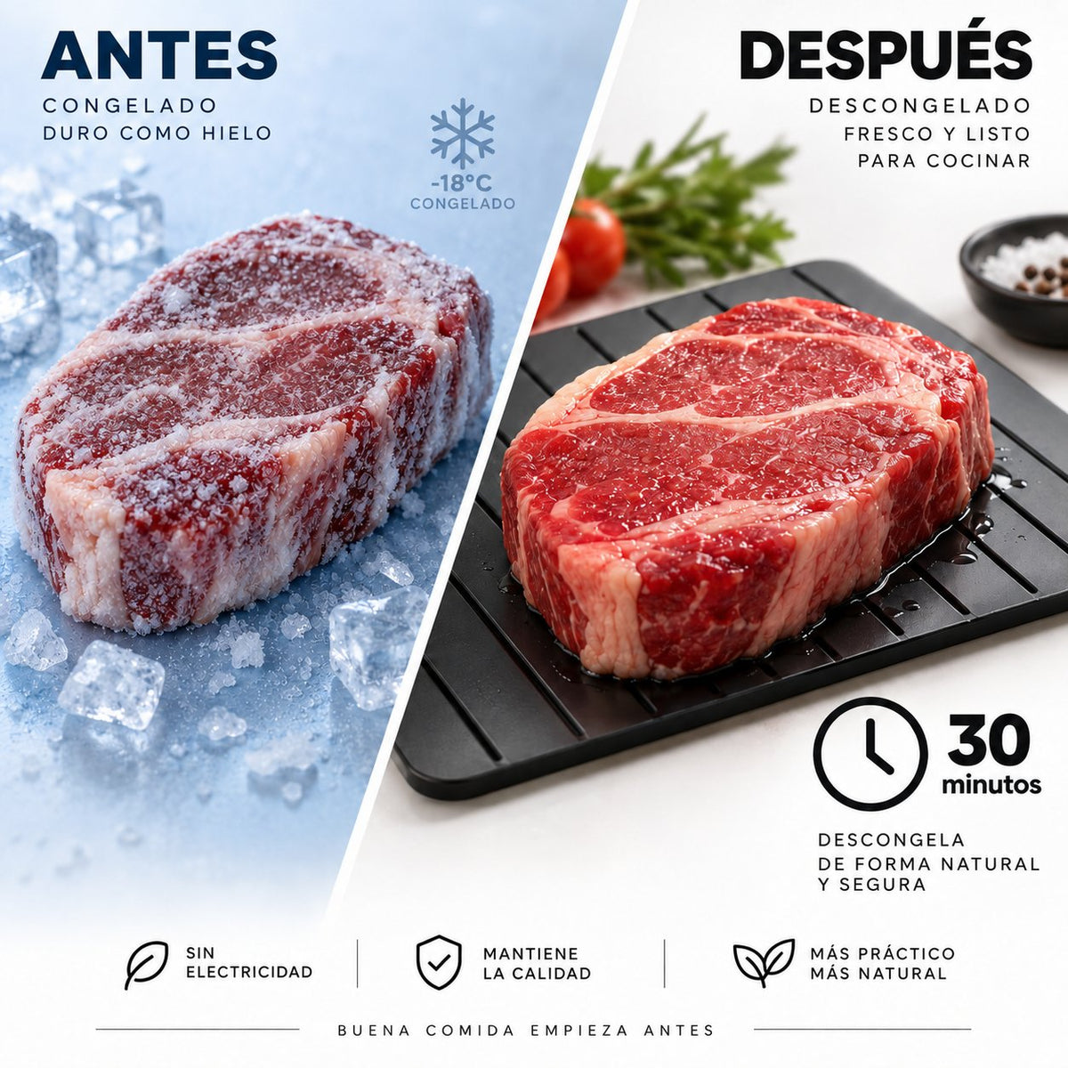 Bandeja Descongelante Rápida para Alimentos