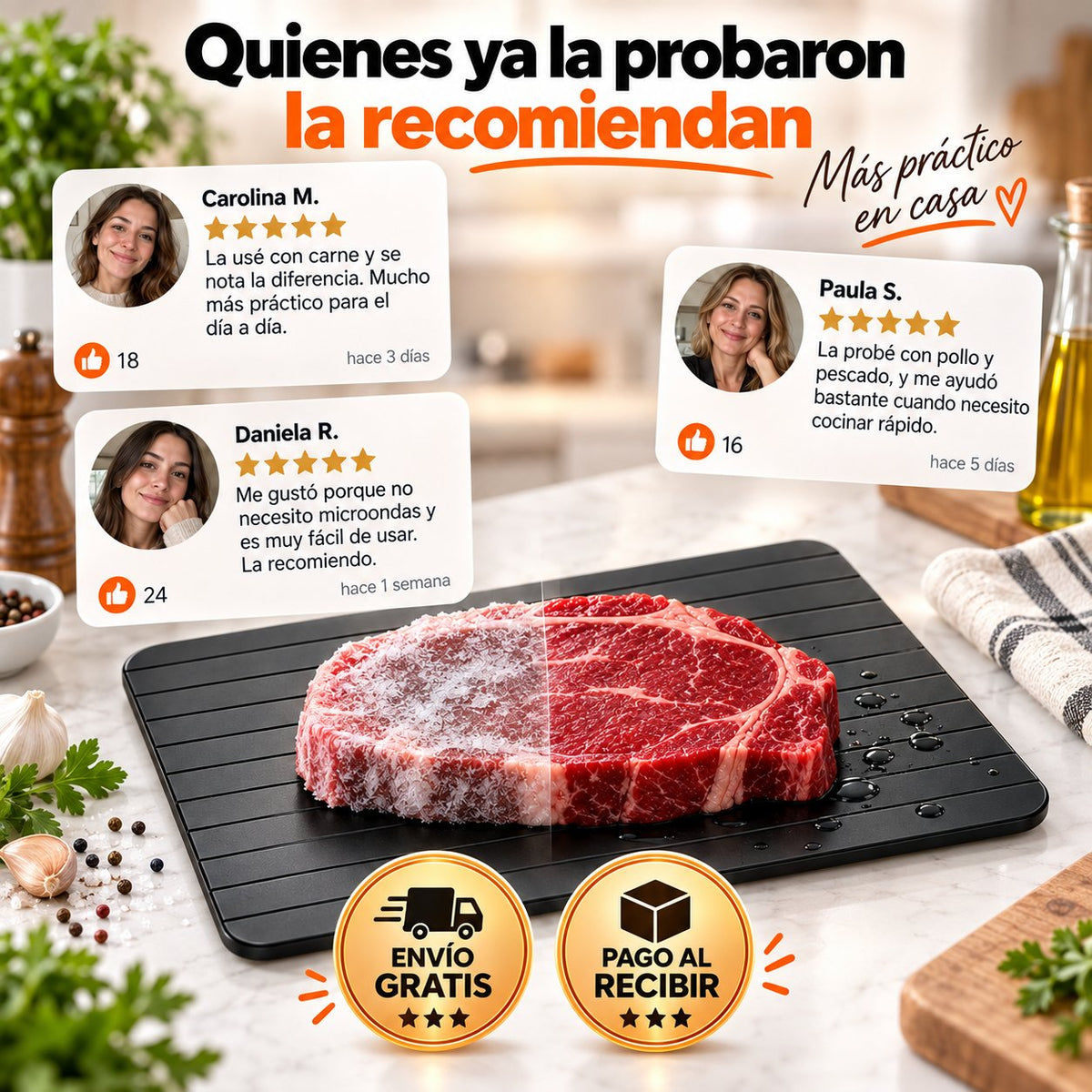 Bandeja Descongelante Rápida para Alimentos